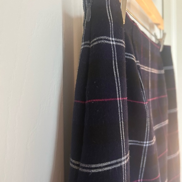 Banana Republic Plaid Fold-over Mini Skirt Size 6 - Picture 3 of 6